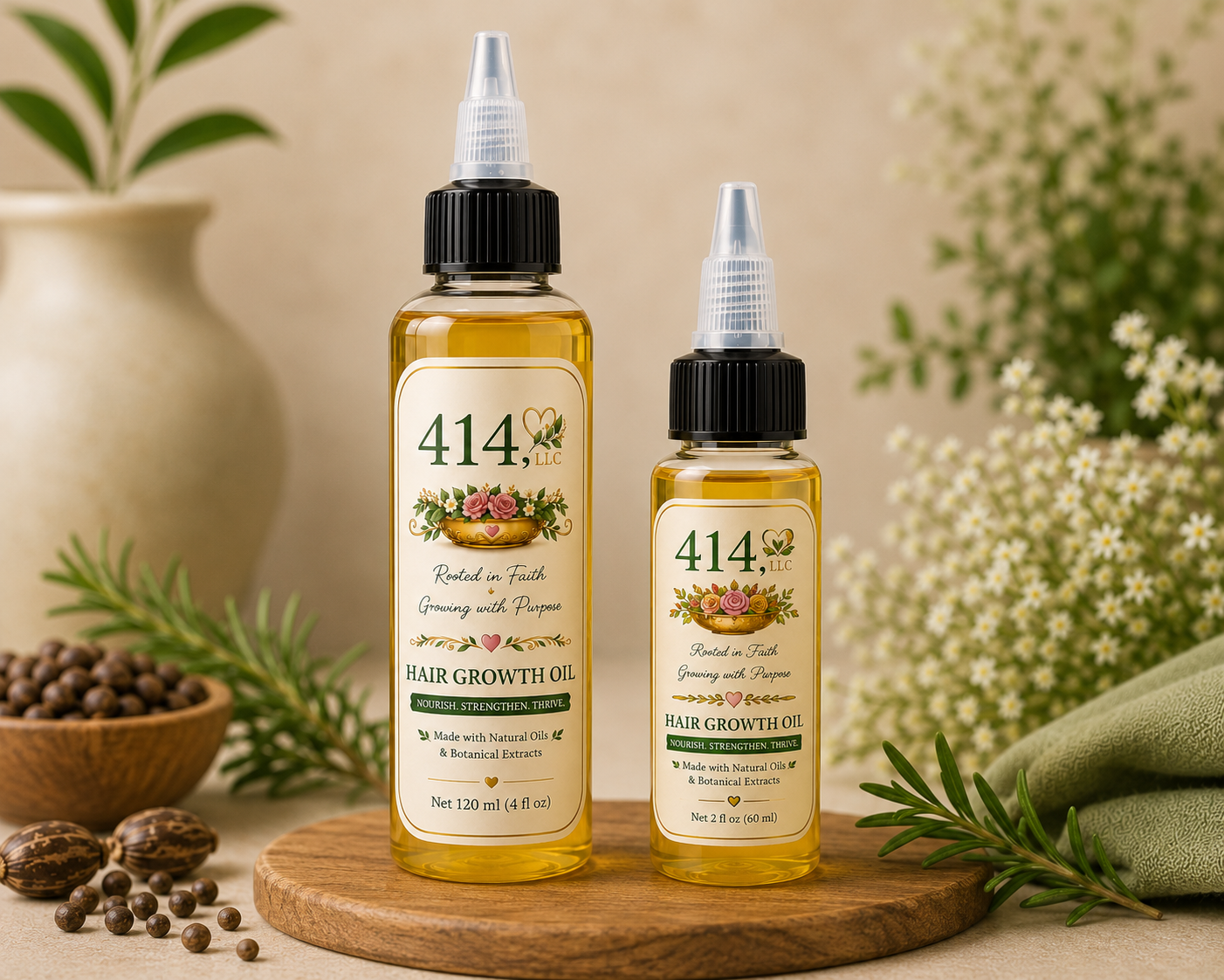 Hair Growth Oil · 2 oz & 4 oz